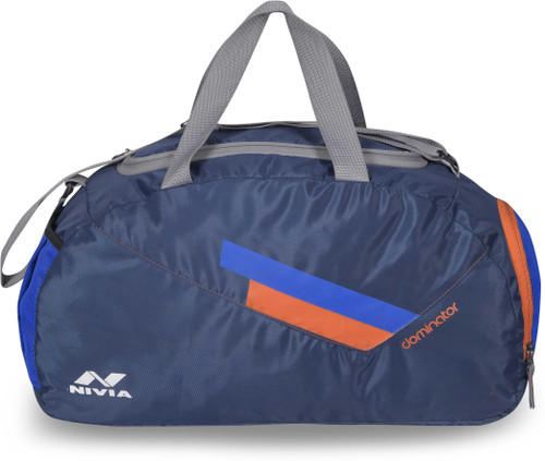 Nivia Dominator Multi Purpose Bag Medium Travel Duffel Bag Blue, Kit Bag Nivia Gym Bag