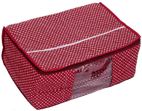 KUBER INDUSTRIES Designer Kuber Industries Saree Cover in Polka Dots Maroon MKU00006702 Maroon KUBER INDUSTRIES Garment Covers