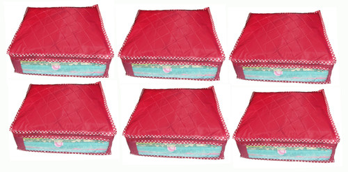 atorakushon Parachute Saree Cover 6PC PSC6 Maroon atorakushon Garment Covers