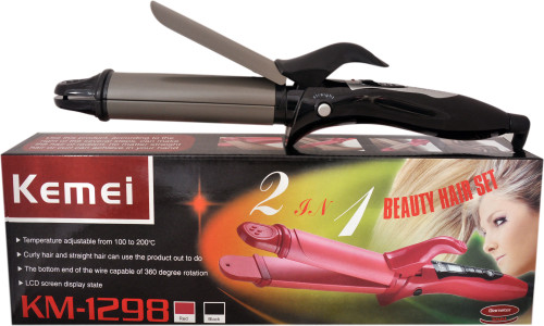 Kemei Wet and Dry Premium Multistyler km 1298 Hair Straightener Black Kemei Hair Straighteners