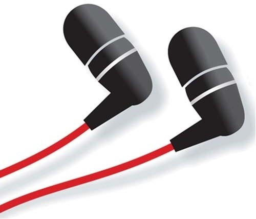 MX Crystal Sound : 3506 Wired without Mic Headset Red, In the Ear MX Headphones