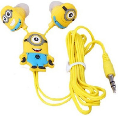 AMKEI minions 1 Bluetooth without Mic Headset Yellow, In the Ear AMKEI Headphones
