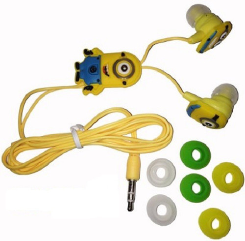 Kuhu Creations Cute 3D Eyes Cartoon With 3.5 mm Universal Jack Wired without Mic Headset Yellow, In the Ear Kuhu Creations Headphones