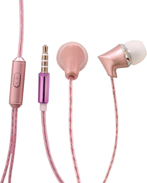 TROST Sparkey Universal Metal Super Bass Bluetooth without Mic Headset Pink, In the Ear TROST Headphones