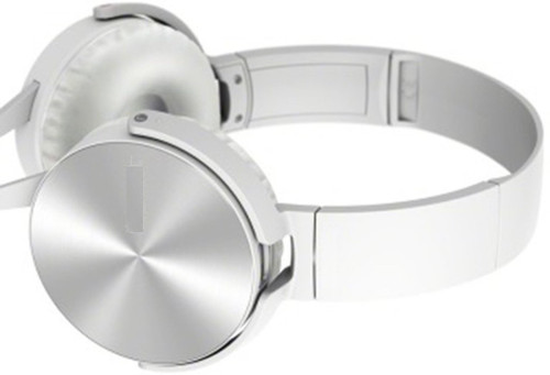 A Connect Z MDR XB450 Stylish Amazing Headphn 211 Bluetooth Headset without Mic White, On the Ear A Connect Z Headphones