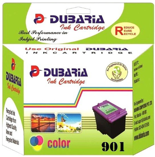 Dubaria 901 TriColor Ink Cartridge Compatible For HP 901 TriColor Ink Cartridge For Use In OfficeJet J4500, 4500, J4680 Printers Tri Color Ink Cartrid