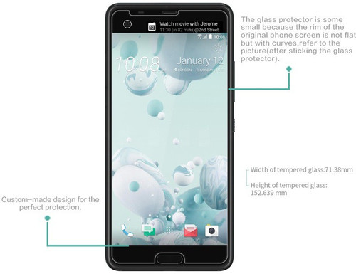 MOBIVIILE Tempered Glass Guard for HTC U Ultra Pack of 1 MOBIVIILE Screen Guards
