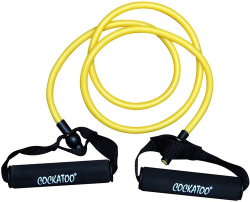Solutions24x7 SOLUTIONS24X7 TONING TUBE RESISTANCE TUBE Resistance Band Yellow Solutions24x7 Fitness Bands