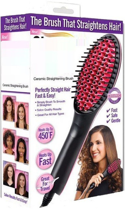 VibeX ™ Digital Electric Comb Heating Detangling Brush Simply Straight™ Type 607 Hair Straightener Black VibeX Hair Straighteners
