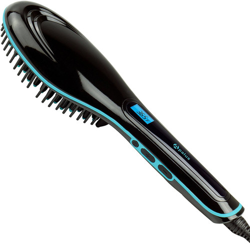 Wonder World ® Electric Digital Escova Alisadora fast hair straightener brush comb LCD display GoPro Look™ Type 003 Hair Styler Black Wonder World Hai