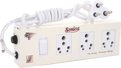 SONICA Power Extension Strip 3 Socket 1 Switch 3 Core 2.2 Meters 16 Amp Surge Protector 16 A Five Pin Socket SONICA Sockets