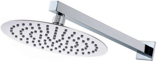 Mily 8x8 Ultra Slim Round Rain Shower Head with 15inch Arm Shower Head Mily Shower Heads