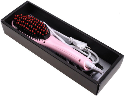 VibeX ™ MiroPure 2 in 1 Ionic Hair Straightener Brush with Heat Resistant Glove and Temperature Lock Function Straightening Comb™ Type 007 Hair Stra
