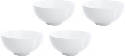 BLUE BIRDS KITCHEN AND DINING SERVING MIXING SOUP BOWL SET OF 4 PIECE Plastic Dessert Bowl White, Pack of 4 BLUE BIRDS Bowls