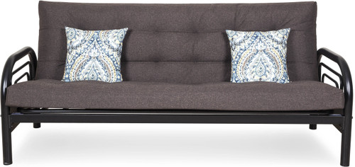 FurnitureKraft Ankara Single Metal Futon Finish Color Black Mechanism Type Pull Out FurnitureKraft Sofa Beds
