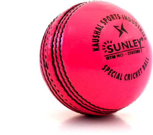 SUNLEY Pink 4 Piece Cricket Leather Ball Pack of 1, Pink SUNLEY Cricket Balls