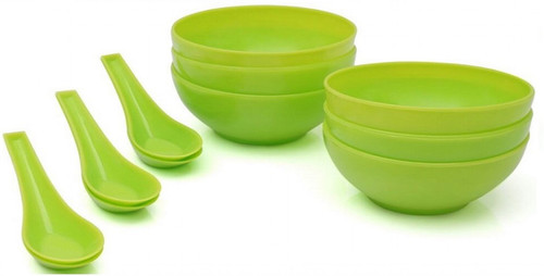 ranveer trading co 21001 Plastic Soup Bowl Green, Pack of 6 ranveer trading co Bowls