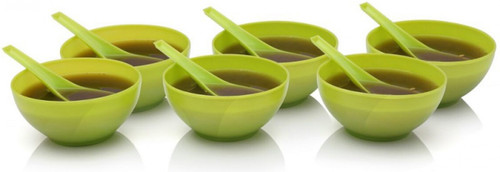ranveer trading co 21003 Plastic Soup Bowl Green, Pack of 6 ranveer trading co Bowls