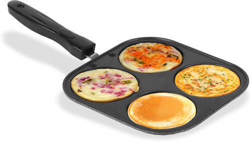 Sumeet 2.6mm Thick Nonstick Multi Snack Maker 4in 1 Pancake Pan 19 cm diameter Aluminium Sumeet Pans