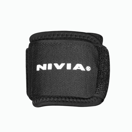Nivia WRIST SUPPORT BLACK 2 PIECES Hand Grip/Fitness Grip Black Nivia Hand Grips