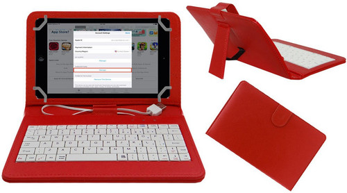 ACM Keyboard Case for Universal for 7 Inch Tablet Red ACM Cases Covers