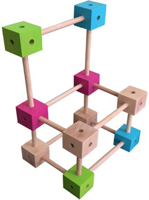 SKILLOFUN Construction Set Spokes Cubes Multicolor SKILLOFUN Blocks Building Sets