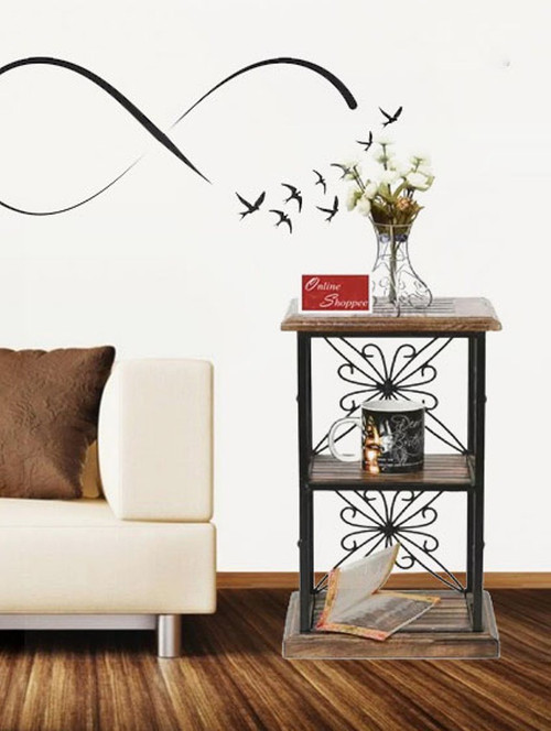 Onlineshoppee AFR1031 sa Solid Wood Open Book Shelf Finish Color Brown Onlineshoppee Bookshelves