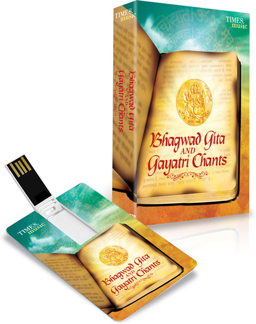 Music Card: BHAGWAD GEETA and GAYATRI CHANTS 320 kbps MP3 Audio Pendrive Pendrive Standard Edition Hindi PT. JASRAJ, SHANKAR MAHADEVAN, JAGJIT SIN