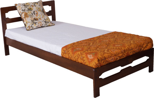 EROS Drapery Engineered Wood Single Bed Finish Color Wenge, Delivery Condition Knock Down EROS Beds