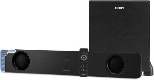 Philips HTL1041 40 W Bluetooth Soundbar with Subwoofer Black, 2.1 Channel Philips Speakers