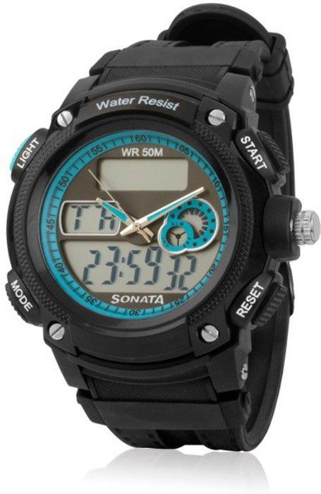 SONATA NN7989PP01 Ocean Analog Digital Watch For Men SONATA Wrist Watches