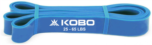 Kobo Power With Loop Medium Aerobic Cardio Exercise Resistance Band Blue Kobo Fitness Bands
