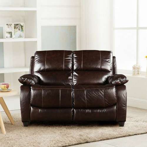 Hometown Leatherette 2 Seater Sofa Finish Color Brown, Knock Down Hometown Sofas Sectionals