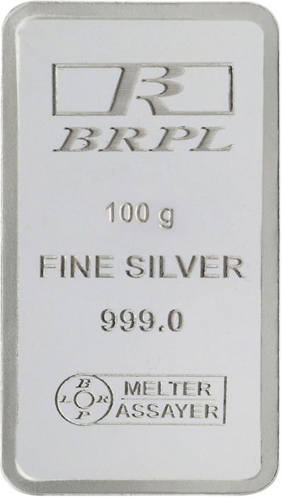 Bangalore Refinery Brpl 100 Gram Silver Bar S 999 100 g Silver Bar Bangalore Refinery Coins Bars