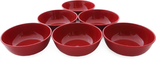 Cutting EDGE Microwaveable Chutney Polypropylene Dessert Bowl Red, Pack of 6 Cutting EDGE Bowls