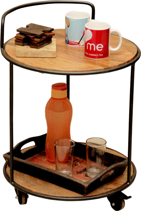 Induscraft Wood, Iron Kitchen Trolley Induscraft Kitchen Trolleys