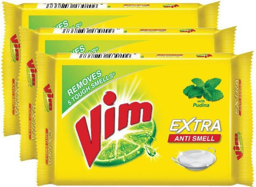 Vim Anti Dishwash Bar 150g pack of 5 Dishwash Bar 150 g Vim Dish Washing Bars