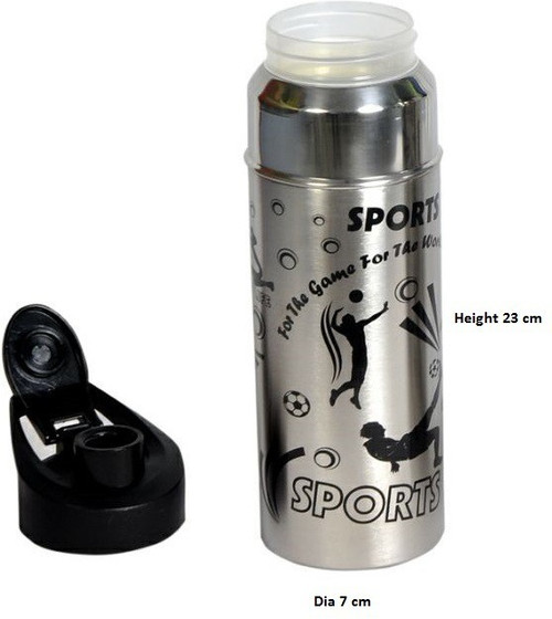Dynore Insulated Hot Cold water 600 ml Bottle Pack of 1, Steel/Chrome, Steel Dynore Water Bottles