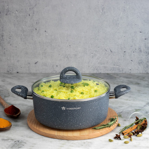 WONDERCHEF Granite Tawa 28 cm diameter Aluminium, Non stick, Induction Bottom WONDERCHEF Tawas
