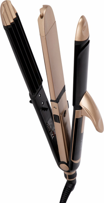 VEGA VHSCC 01 3 in 1 Hair Straightener Gold, Black VEGA Hair Straighteners
