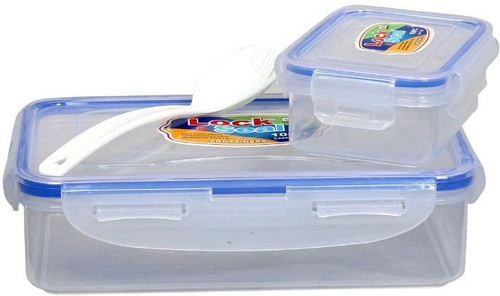 Shopaholic SH 01 Lock N Seal 2 Containers Lunch Box 850 ml Shopaholic Lunch Boxes