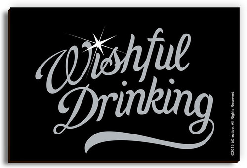 bCreative Wishful Drinking Fridge Magnet, Door Magnet Pack of 1 Multicolor bCreative Magnets