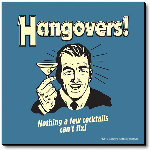 bCreative Hangovers! Nothing A Few Cocktails Can't Fix! Fridge Magnet, Door Magnet Pack of 1 Multicolor bCreative Magnets