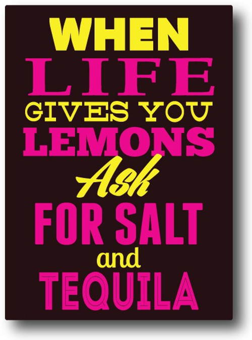 Nourish When Life Gives You Lemons Fridge Magnet Pack of 1 Multicolor Nourish Magnets