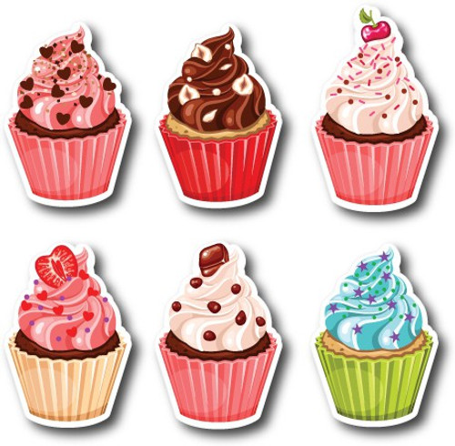 NOURiSH Cupcake Fridge Magnet Pack of 6 NOURiSH Magnets