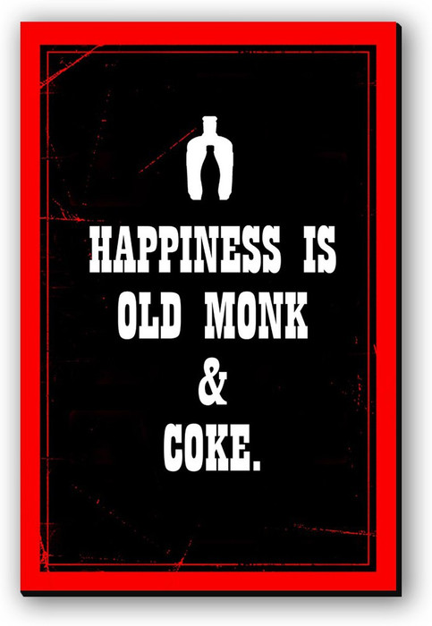 Seven Rays Happiness Is Old Monk Coke Fridge Magnet Pack of 1 Multicolor Seven Rays Magnets
