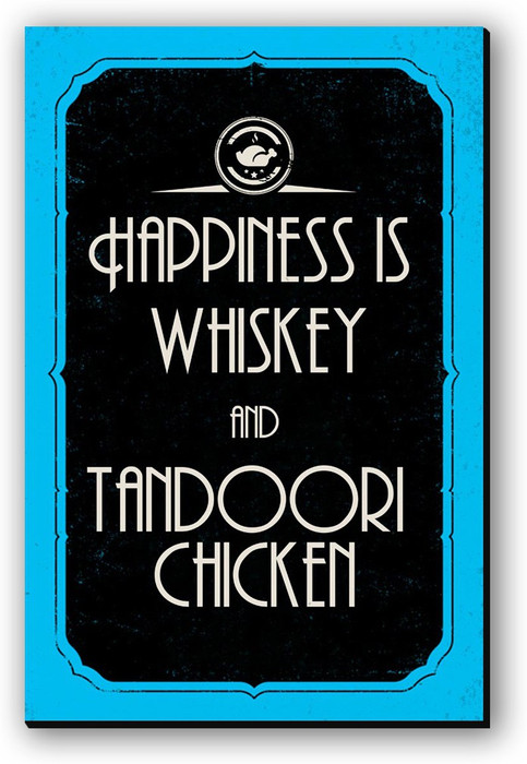 Seven Rays Happiness Is Whiskey Tandoori Chicken Fridge Magnet Pack of 1 Multicolor Seven Rays Magnets