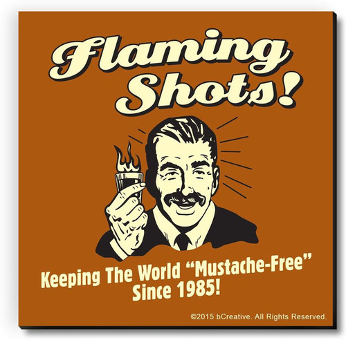 bCreative Flaming Shots! Keeping The World \ Multicolor bCreative Magnets