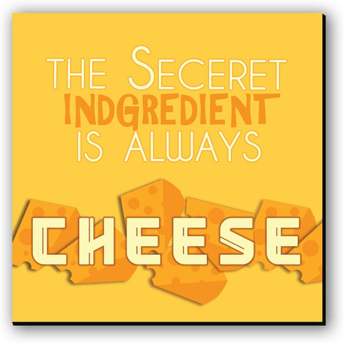 Seven Rays The Secret Indgredient is always Cheese Fridge Magnet Pack of 1 Multicolor Seven Rays Magnets