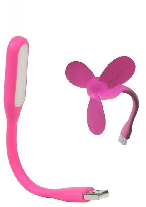 Vsquare flexible portable ulf526 USB Fan, Led Light Pink, Pink Vsquare Mobile Accessories